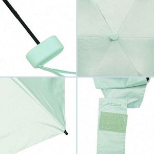 Mini parapluie de voyage pour sac à main avec étui, petit parapluie compact anti-UV, léger, minuscule parapluie de poche avec impression de logo - Product Image 6
