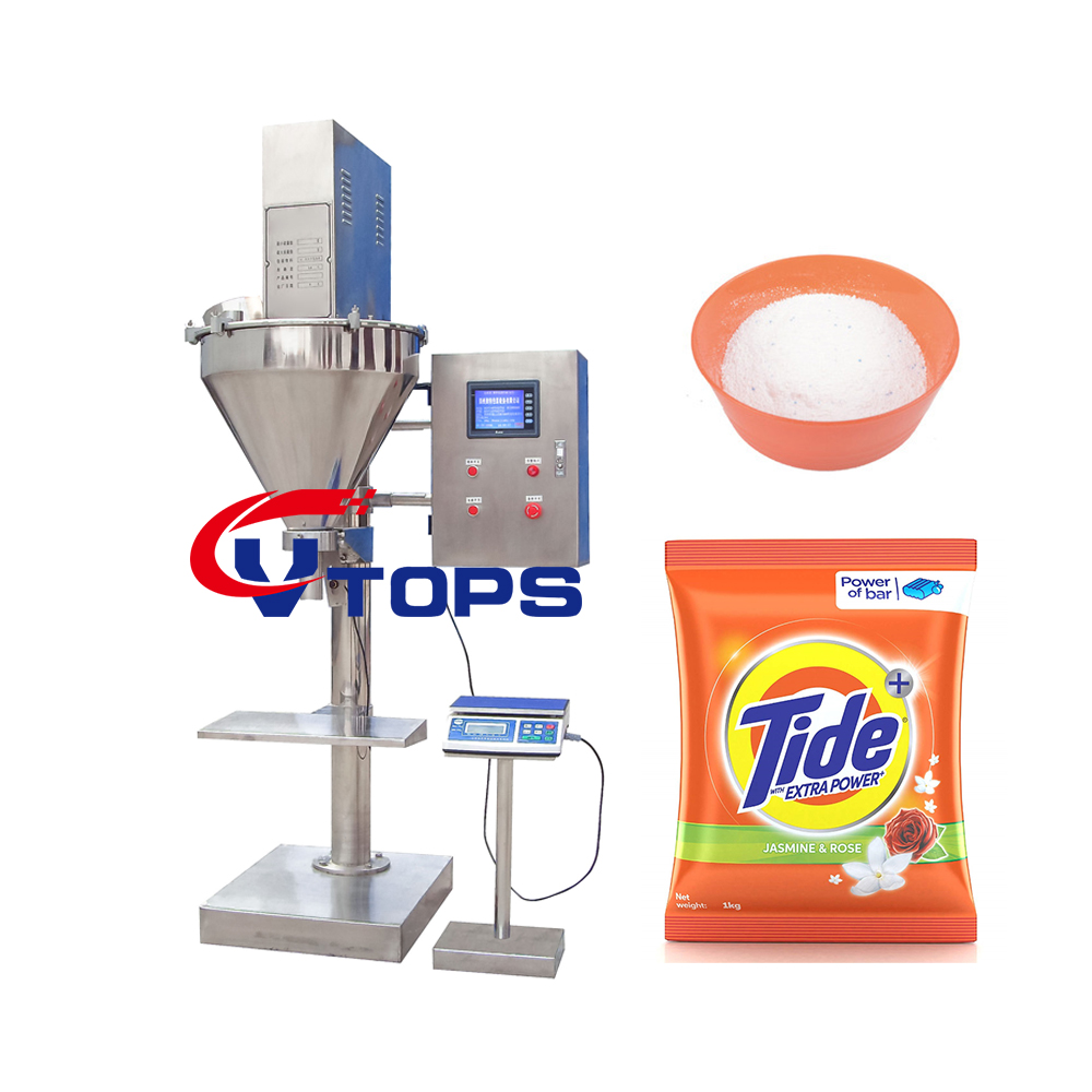 Прямая продажа с завода, малое Промышленное использование, SUS304 1000 г, полуавтоматическое сухое моющее средство, шнековый порошковый наполнитель, машина для дозирования порошка