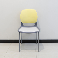 Chaise d'école moderne en plastique, chaise de bureau, chaise de formation, chaise empilable pour étudiants