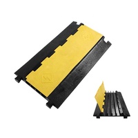 Coupe personnalisée 1000*300*50mm vitesse bosse 3 canaux câble protecteur route sécurité rampe en caoutchouc pour Garage automobile caoutchouc