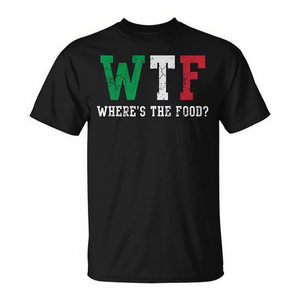 Camiseta Promocional Italiana WTF Where's the Food Italia Italy Italiano - Product Image 2