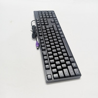 Ergonomic 104-Key Wired Gaming Keyboard PS2 Port Factory Price Splash-Proof Design Numeric Keypad English Language for Desktop