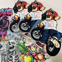 Autocollant DTF personnalisé pour t-shirts prêt à poser, autocollant de transfert thermique en gros, décalcomanies en vinyle lavables à repasser en vrac