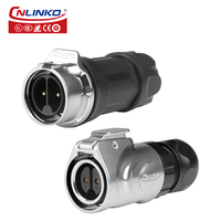 Cnlinko IP68 M16 커넥터 제조업체 LP16 2핀 금속 배선 나사 방수 항공 플러그 전기 방수 커넥터