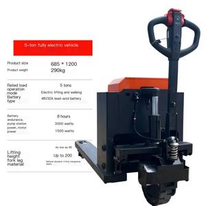 Ручная гидравлическая тележка с платформой для взвешивания, грузовая тележка, транспортное средство для склада, способное взвешивать от 1 до 2,5 кг. - Product Image 5