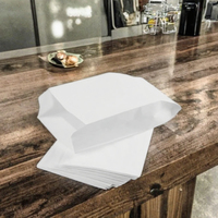 Sacs alimentaires biodégradables en papier kraft blanc, enveloppes/pochettes auto-adhésives, différentes tailles pour les entreprises alimentaires, sacs à pâtisserie