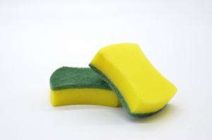 10 Esponjas de Limpieza en Forma de S de Poliéster Amarillo y Rosa para Cocina, Ollas, Sartenes, Uñas y Autos - Product Image 6