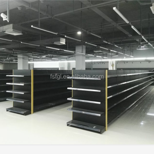 יחיד צדדי מתכת סטנדרטי סופרמרקט מדף גונדולה מדפי לוח אחורי סגנון - Product Image 6