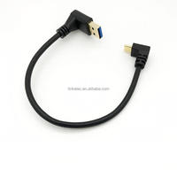 Kabel konektor Transfer Data, harga murah 2m Usb3.0 Am Up Angle ke TYC C Up Down sudut 90 derajat
