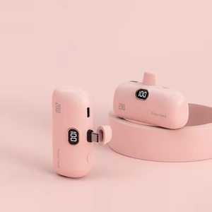 KC BSMI Promotion Mini Power Bank Fast Charging With Phone Holder 5000Mah Portable Charger Small Capsule Power Bank for Phone