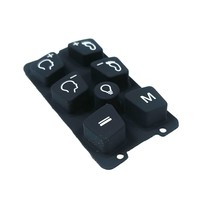 Clavier en silicone conducteur personnalisé et interrupteur à membrane à prix d'usine, finition anti-reflet pour télécommande (durée de vie de plusieurs millions de cycles)