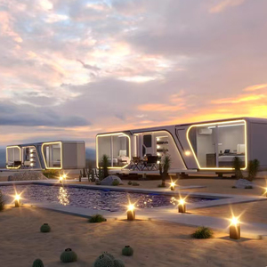 Casa Prefabricada Moderna Tipo Cápsula Espacial, Edificio de Oficinas, Centro Comercial, Casa Móvil con Estructura de Acero Galvanizado, Impermeable, de Instalación Rápida - Product Image 1