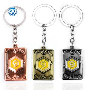 Llavero de <span class=keywords><strong>HearthStone</strong></span> Heroes of Warcraft, Colgante de Baraja de Cartas de Heartstone, Llavero para Mujeres, Hombres y Niños, Joyería - Product Image 1