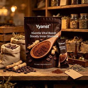 Café Instantáneo Herbal de Ginseng 20g*10 Sobres, Bolsa Reutilizable con Diseño de Madera, Herbal Suave, Nutritivo, Alivio Diario de la Fatiga, Bienestar - Product Image 6