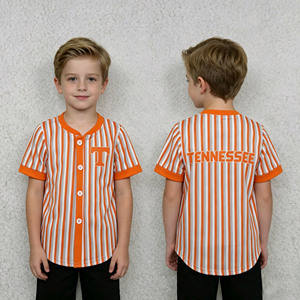 Camisa de Manga Corta con Botones para Niños, Estilo Deportivo, para el Día del Partido, Béisbol, Golf, Universidad, Mascota del Equipo, Ropa de Verano para Hermanos - Product Image 1