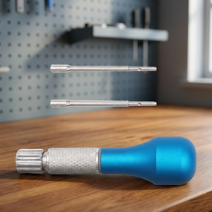 Destornillador manual azul con agarre moleteado para microimplantes dentales, llave mini de titanio, instrumento Clase I - Product Image 2