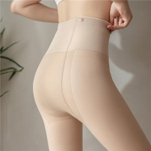 Двухслойные вязаные чулки-леггинсы для женщин, имитирующие эффект голых ног, осенне-зимние утолщенные колготки из нейлона/спандекса - Product Image 4