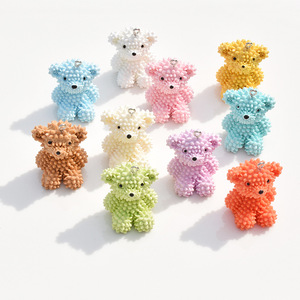 Lindo Colgante de Oso 3D de Dibujos Animados, de Resina Plástica, Colorido, DIY, para Bolsos, Llaveros, Cadenas de Teléfono, Accesorio de Verano 2023, Origen Jinhua GJ68 - Product Image 3