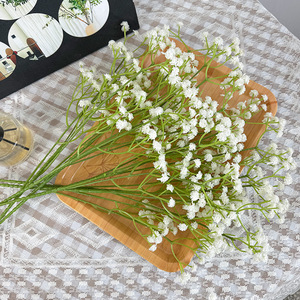 Gypsophile artificielle blanche réaliste avec des branches luxuriantes, branche de gypsophile artificielle pour arche de mariage, décoration de vase à domicile - Product Image 4