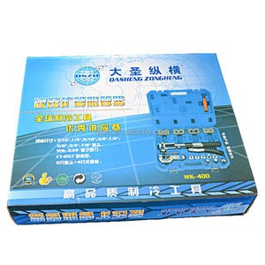 Outil d'expansion et d'évasement de tuyaux en cuivre hydraulique <span class=keywords><strong>WK</strong></span>-<span class=keywords><strong>400</strong></span>, kit 2-en-1 pour la réfrigération et la climatisation - Product Image 6