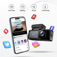 4K X20 Dashcam Lente dual delantera y trasera Coche DVR 3,2 pulgadas IPS Dash Cam Car Black Box Night Vision Dash Camera