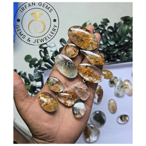 Cuarzo de Jardín Natural 100% de Alta Calidad al por Mayor, Gemas Minerales Pulidas de Formas Mixtas, Cabujones de Cuarzo de Jardín para Joyería - Product Image 1
