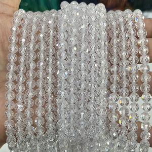 Cuentas redondas de circón facetadas de 2mm, 3mm y <span class=keywords><strong>4mm</strong></span> para pulsera, cuentas de piedra Natural brillante de circón facetado de piedras preciosas para la fabricación de joyas - Product Image 2