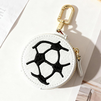 Porte-clés Anfeng en cuir PU et alliage de zinc, motifs basket-ball et rugby, mini, mignon, impression numérique, haute qualité