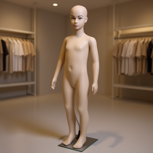 Maniquí Infantil de Plástico Beige en Pose de Pie D0100HHRHN8 para Exhibición de Ropa de Niños D0100HHRHN8 Maniquí Infantil Beige - Product Image 5