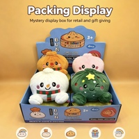 Peluche Mystery Squishy Bun, Adorable Poupée en Peluche en Forme de Boule, Ornement de Bureau Doux et Moelleux pour Jeu Surprise