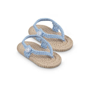 Zapatos de Cuna para Bebé Tejidos a <span class=keywords><strong>Crochet</strong></span>, 100% Algodón, para Recién Nacidos, Niñas y Niños, <span class=keywords><strong>Sandalias</strong></span> Tipo Chanclas Tejidas a Mano con Correa de Botón - Product Image 2