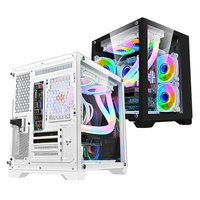Boîtier d'ordinateur OEM SNOWMAN, châssis de bureau, faible MOQ, boîtier PC Mini ITX, prix d'usine, boîtier PC de jeu avec LED