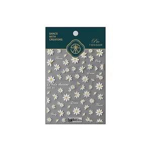 2025 principios de primavera Margarita fresca 3D flor en relieve decoraciones de <span class=keywords><strong>uñas</strong></span> calcomanías estilo francés pegatinas de plástico para <span class=keywords><strong>uñas</strong></span> - Product Image 6
