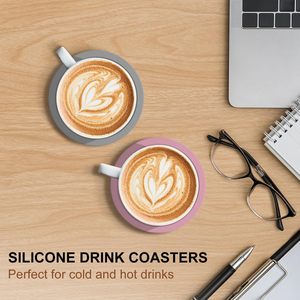 Custom Round 10cm <b>Silicone</b> Drink Cup <b>Mat</b> <b>Heat</b> <b>Resistant</b> Coffee Cup Pad Non-slip <b>Silicone</b> Coaster - Product Image 3