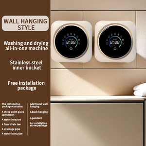 Automatic Mini Portable All-In-One <b>Washer</b>/Dryer <b>Front</b> <b>Loading</b> Electric Plastic Energy Saving Touch Screen Stainless Steel Hotel - Product Image 3