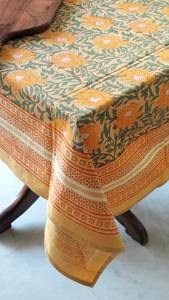 Mantel de algodón con estampado de bloque indio étnico, diseño Floral, lavable a máquina, cubierta decorativa para mesa del hogar para fiesta de boda - Product Image 4
