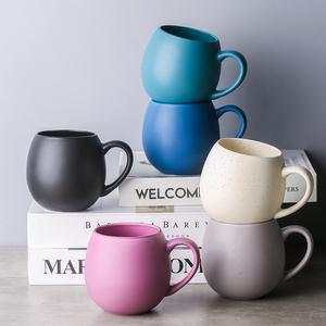 Custom logo <b>Ceramic</b> Matte Coffee Mug Round Ball Shape <b>Ceramic</b> <b>Cup</b> Porcelain Speckled Mug - Product Image 1