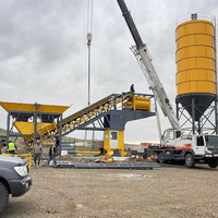 Centrale à béton mobile automatique de qualité supérieure avec système de contrôle PLC, capacité 90m3/h, machine à béton prêt à l'emploi