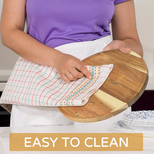 Organizador giratorio de madera de Acacia, tocadiscos para armario, cocina, almacenamiento para mesa, pantería - Product Image 6