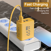 Offre Spéciale 65W USB Charge Rapide Adaptateur Secteur Smart Charge Rapide PD Chargeur Téléphone 15 Pro Max S22 S21 Téléphones Mobiles Sortie 6A US