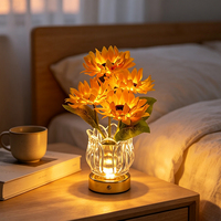 Lampe décorative de bureau en forme de tournesol, idéale comme cadeau ou décoration pour les occasions festives