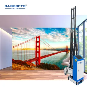 3d mural wall printer with factory price inkjet vertical printer color paint machine digital inkjet pvc wall photo