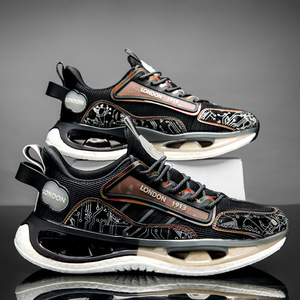 高品質ハイキングメンズホワイトスポーツプレーンホワイト高さ増加スニーカーシューズ男性用ウォーキングシューズ新しいスタイル2024 - Product Image 3