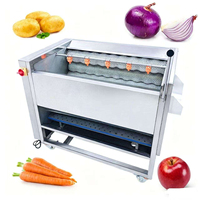 Automatische zachte borstel gedroogde dadelpalm wasmachine gember aardappel fruit polijst- en reinigingsmachine