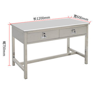 Mesa de trabajo de acero inoxidable personalizada con cajón, mesa de trabajo de cocina con casillero - Product Image 1