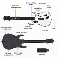 Kontroler DOYO Wireless PC/ Guitar Hero & Rock Band Terlaris dengan Dongle, Desain Ergonomis, Indikator LED & Tali