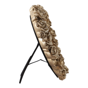 Rosette Heart Shape Decorative Photo <b>Frame</b> 4x4 In Wall Tabletop Living Room Metal <b>Frame</b> - Product Image 3