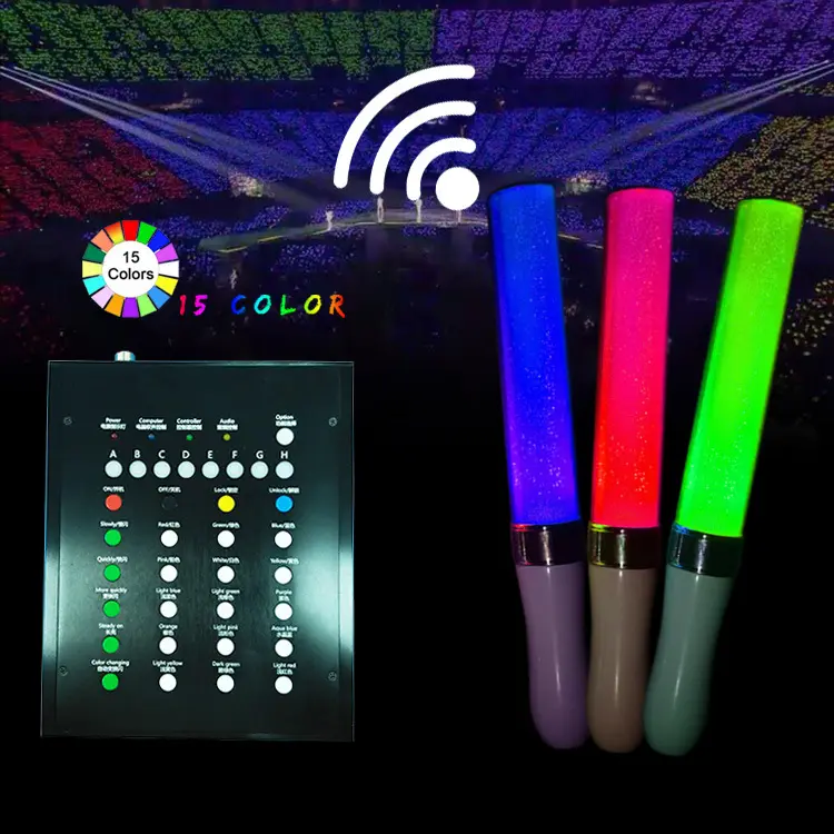 Party- und Veranstaltungszubehör Konzert-Lichtstift 15 Farben personalisierter beleuchteter ferngesteuerter Lichtstift