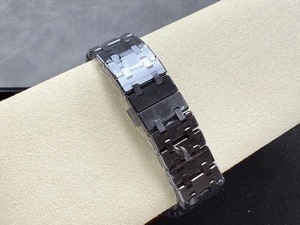Reloj mecánico de lujo, súper calidad, resistente al agua, 41 mm, fábrica THB, movimiento 3120, 15416, esqueleto de cerámica negra. - Product Image 6