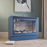 Cheminée artistique en acier au carbone de haute qualité, design contemporain, autoportante, pour intérieur de villa, personnalisable
